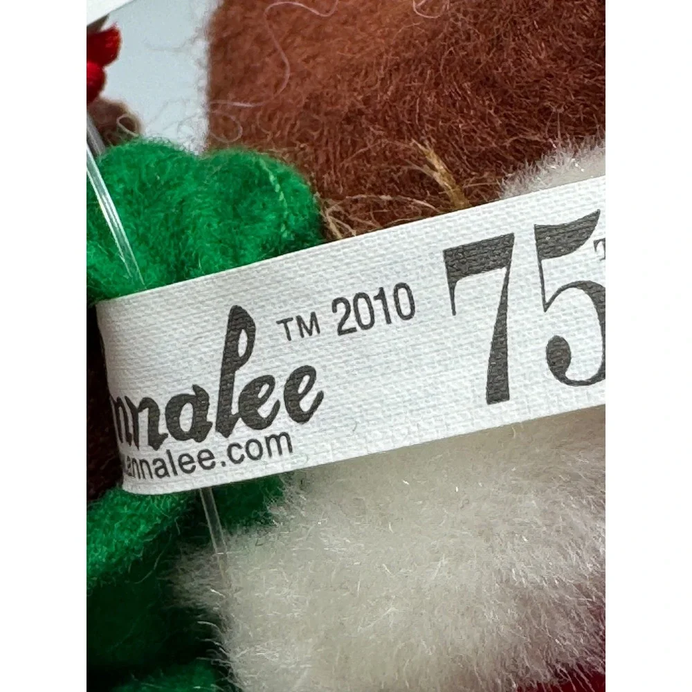 Annalee Candycane Fox Christmas Holiday Decor 751410 7 Inch Felt Doll 2010
